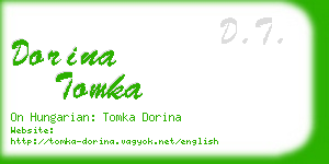 dorina tomka business card